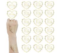 Tatuaggi Addio al Nubilato, 18pcs Team Bride Tattoos 2pcs Bride Tatuaggi Bachelorette Party Accessori per il Matrimonio del Partito di Gallina Decorazioni Della Doccia da Sposa Oro