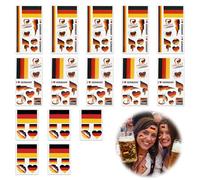 Tatuaggi Bandiera Germania 15 Pezzi Bandiera Germania Tatuaggi Temporanei Set 2024 Calcio Eventi Sportivi Tatuaggi Temporanei per la Coppa del Mondo Tatuaggi Impermeabili Stickers