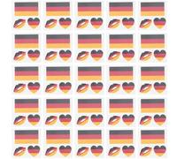 Tatuaggi con bandiere Adesivi per decorazioni per il viso e il corpo resistenti al sudore Coppa di calcio Germania Set di tatuaggi 25 pezzi