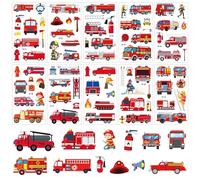 Tatuaggi Delicati Sulla Pelle per Bambini Motivo Vigili del Fuoco Tattoo Cartoni Animati Vigile del Fuoco 10 Fogli di Tatuaggi Temporanei di Camion dei Pompieri per Bambini per gadget festa compleanno
