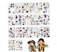 Tatuaggi di Halloween 20pcs/set bagliore nei buio tatuaggi di Halloween per bambini Spezzo spettrali Scheletri Scheletri DOPCHINS DECIFICAMENTO TEMPIO PER FIGLIO DELLA PARTY GLOW NELL'URO