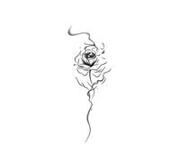 Tatuaggi finti semipermanenti, lavabili, antiriflesso, di lunga durata di 2 settimane con un disegno di rosa simile a una nuvola sul braccio