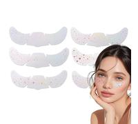 Tatuaggi Glitter Oro - 6 Tatuaggi Viso con Lustrini e Lentiggini | Adesivi Temporanei Brillanti a Stella | Patch Effetto Duraturo Motivo Stelle per Compleanni, Carnevale, Halloween