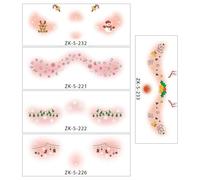Tatuaggi glitterati natalizi, adesivi per il trucco natalizio | Adesivi per tatuaggio viso natalizio con stampa in oro Adesivi per viso glitterati | Toppe impermeabili per trucco viso Adesivi temporan