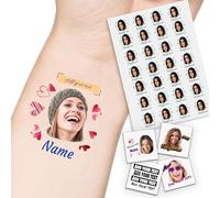 Tatuaggi personalizzati, tatuaggi temporanei personalizzati, con il tuo volto e nomeTesto, accessori per feste, addii al nubilato, compleanni, tatuaggi nuziali, bomboniere, tatuaggi per eventi.