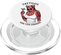 Tatuaggi Sono Per I Peccatori Divertente Tatuaggio Diavolo Donna Tattooist PopSockets PopGrip per MagSafe
