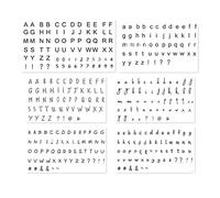 Tatuaggi. tatuaggi temporanei, 6 fogli adesivi for tatuaggi temporanei con alfabeto nero bianco lettere inglesi nome fai da te tatuaggio polso dito body art kit tatuaggio finto