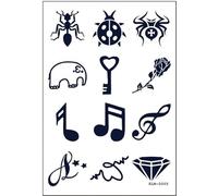 Tatuaggi Temporanei 5 Pc Micro Tatuaggi Note Musicali Tatuaggi Rose Tatuaggi Temporanei Elefanti Tatuaggi Temporanei Tatuaggi Semipermanenti Tatuaggi Di Lunga Durata Tatuaggi Finti Impermeabili