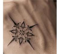 Tatuaggi temporanei a base di erbe caleidoscopio per braccia, clavicole e collo; Di lunga durata 2 settimane; Tatuaggi finti