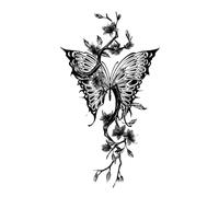 Tatuaggi temporanei a forma di farfalla per donne, uomini e adulti, a lunga durata, tecnica del tatuaggio, impermeabili, realistici, tatuaggi finti in blocco, adesivi semipermanenti per adulti