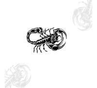 Tatuaggi temporanei adesivi a forma di scorpione sul dorso della mano, semipermanenti, impermeabili e duraturi per 1-2 settimane, tatuaggi finti(1pcs)