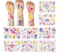Tatuaggi Temporanei Bambin, 8 Fogli Adesivi Tatuaggio per Bambini, 200 Stili tattoo di Cartoniper per Ragazze, Ragazzi, Regali di Compleanno