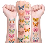 Tatuaggi Temporanei Bambini, 10 Fogli Farfalla Tatuaggi Bambina, Tatuaggi Finti Temporanei Impermeabili, Tatuaggi Bambina per Ragazza bambini festa di compleanno regalo e Decorazioni (H)