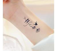 Tatuaggi temporanei con sistema floreale inglese per donne, uomini e adulti, a lunga durata, tecnica del tatuaggio, impermeabili, realistici, tatuaggi finti in blocco, adesivi semipermanenti per adult