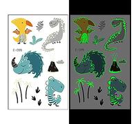 Tatuaggi temporanei per bambini che disegnano dinosauri, adesivi in resina luminosi che brillano al buio, riempitivi, artigianato