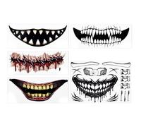 Tatuaggi Temporanei per Halloween, Orrore Grande Bocca Ferita Cicatrici Punti Tatuaggi Decalcomanie Tatuaggi Bocca, per Halloween, Feste in Maschera Cosplay