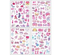 Tatuaggi temporanei rosa per ragazze, materiale per feste di compleanno rosa, bomboniere per feste, decorazioni carine, regali per bambini adulti