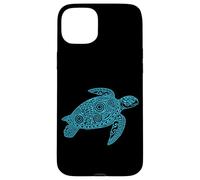 Tatuaggio blu tribale tartaruga marina oceano spirito disegno animale Custodia per iPhone 15 Plus
