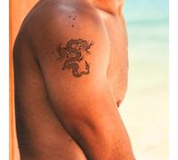 Tatuaggio DRAGO - Temporalis® | Tatuaggi temporanei uomo donna, tatuaggi finti vegani e waterproof - Certificato UE - Dura 1-2 settimane [ Tattoo Duo di draghi ]