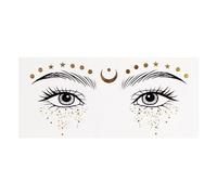Tatuaggio facciale glitterato, tatuaggio temporaneo per il viso | Toppe per il trucco del viso alla moda, adesivi temporanei per il trucco resistente al sudore, adesivi per il viso