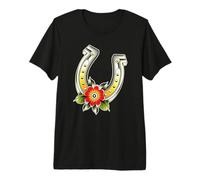 Tatuaggio Fiore Ferro di Cavallo Maglietta Premium