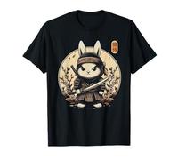 Tatuaggio giapponese Samurai Ninja Coniglio Arte giapponese Kawaii Maglietta