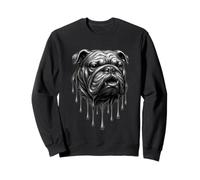 Tatuaggio gocciolante con Bulldog Che Si scioglie Felpa