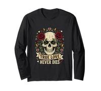 Tatuaggio Gotico True Love Will Never Die Roses Maglia a Manica