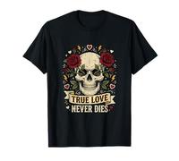 Tatuaggio Gotico True Love Will Never Die Roses Maglietta