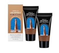 Tatuaggio impermeabile, trucco corpo impermeabile senza rilascio, crema per gambe lucida, copertura completa senza rilascio, facile da applicare (Bronze Color 2 pezzi)
