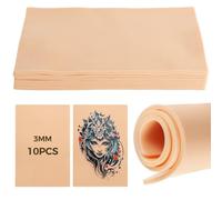 Tatuaggio Microblading Practice Silicone Pad Per Tatuaggi Principianti Tatuatori Artisti, Dieci Pz 12X8 Tatuaggio Bifacciale Praticare Pelle, 3 Mm Spessore Tatuaggio Falso Skin Practice Pads