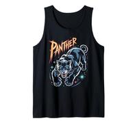 Tatuaggio retrò Black Panther Cosmic Anni '80 Cat Leopard Jaguar Canotta