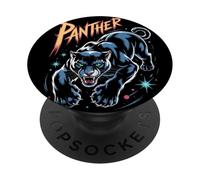 Tatuaggio retrò Black Panther Cosmic anni '80 Cat Leopard Jaguar PopSockets PopGrip Adesivo