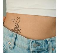 Tatuaggio SIRENA - Temporalis® | Tatuaggi temporanei uomo donna, tatuaggi finti vegani e waterproof - Certificato UE - Dura 1-2 settimane [ Tattoo Coda di sirena ]