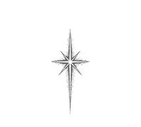 Tatuaggio temporaneo a forma di stella a otto punte, dura fino a 15 giorni, adesivo semipermanente impermeabile con nuova tecnologia. Tatuaggi finti(2pcs)