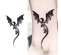 Tatuaggio temporaneo di dinosauro, dura fino a 15 giorni, nuova tecnologia, adesivo semipermanente impermeabile magico. Tatuaggi finti(M-1pcs)