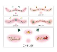 Tatuaggio temporaneo di Natale, tatuaggio del volto di Natale | 5 pezzi adesivi glitter per il viso tatuaggio temporaneo per il viso | Toppe impermeabili per trucco viso Adesivi temporanei per il viso