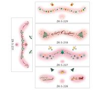 Tatuaggio temporaneo di Natale, tatuaggio del volto di Natale | Adesivi per il viso glitterati Adesivi per tatuaggi per il viso di Natale di lunga durata - Adesivi temporanei glitter impermeabili