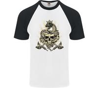 Tatuaggio Teschio Serpente Tatuatore Biker Gotico DA UOMO S/S Baseball T-Shirt