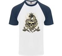 Tatuaggio Teschio Serpente Tatuatore Biker Gotico DA UOMO S/S Baseball T-Shirt