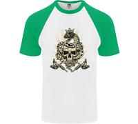 Tatuaggio Teschio Serpente Tatuatore Biker Gotico DA UOMO S/S Baseball T-Shirt