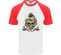 Tatuaggio Teschio Serpente Tatuatore Biker Gotico DA UOMO S/S Baseball T-Shirt