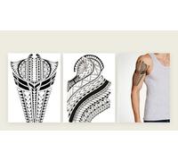 Tatuaggio tribale da uomo, tatuaggio per la parte superiore del braccio Maori AL032