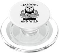 Tatuato E Selvaggio Divertente Inchiostro Orso Polare Animale Tatuaggio Amante PopSockets PopGrip per MagSafe