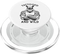 Tatuato E Selvaggio Divertente Inked Rinoceronte Animale Tatuaggio Amante PopSockets PopGrip per MagSafe