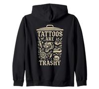 Tatuatore Retro Tattoo Flash Art Trashy Tattoo Divertente Felpa con Cappuccio