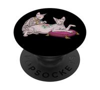 Tatuatore Sphynx Cat Tatuaggio Divertente Meme Kitty Humor PopSockets PopGrip Adesivo