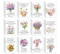 Tatuo 24 mini quaderni cristiani ad acquerello floreale per le donne Bibbia Versi Inspirational Notepad Scrittura Pocket Preghiera Diario per Regali della Chiesa VBS Volontari Apprezzamento Regali