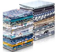 Tatuo 30 Pezzi Tessuto di Cotone a Quadri 10 x 10 Pollici, Classico | Per DIY, Cucito Trapuntato, Tessuto Quadrato Patchwork, Stoffa Floreale, Stampato di Fiori, Scampoli Assortiti a Quadretti