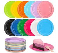 Tatxmalv Rotondi Piatti di Cartone Colorati, 120 Pezzi Piatti Carta Compleanno, 7 Pollici Piatti di Carta, Nessun Odore, Addensato, per Piatto da Pasto, Piatto da Torta, Piastra per Pizza